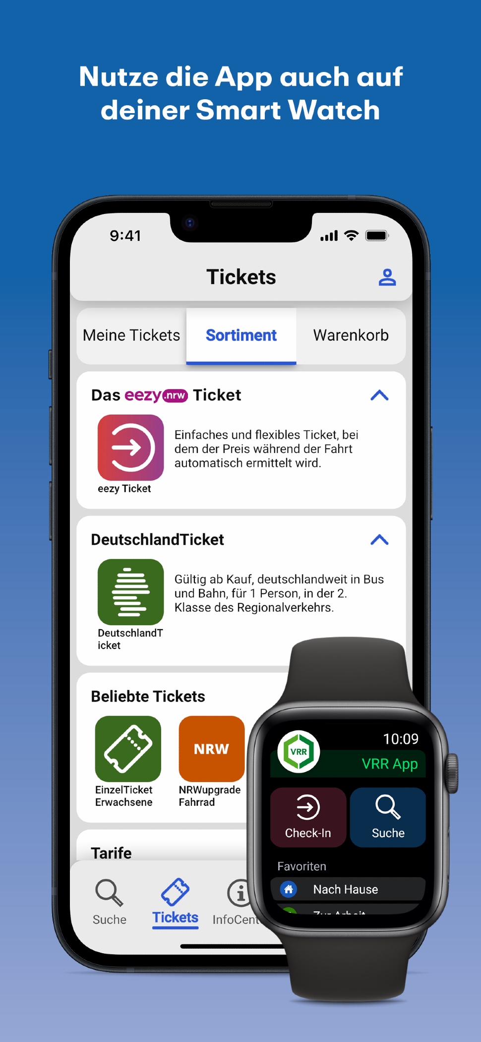 Screenshot NIAG-App mit Info zur Funktion auf der Smartwatch
