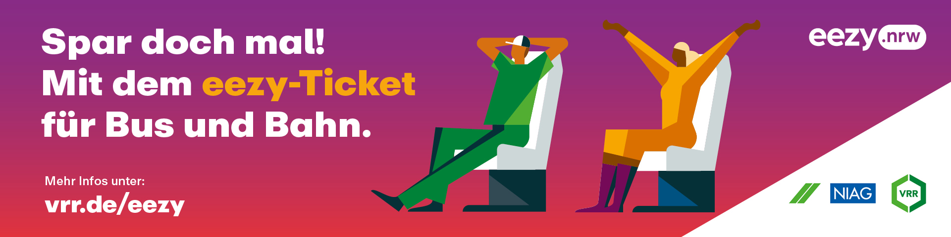 Ein Werbebanner für das eezy-Ticket